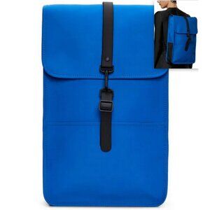 Rains Waterproof Backpack W3, Waves Blue 13000 Unisex Bag 19.2"H x 12"W x 4.8"D